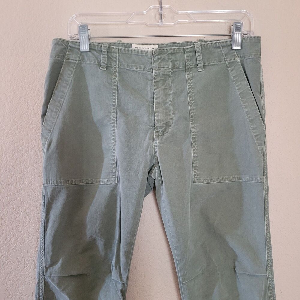 Nili Lotan Cargo Cropped Jogger Military Pants Women Size 4 111/88 80NL Green - Picture 2 of 8